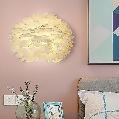 Creative Feather Vägglampa Dekorativ Sconce Light Creative Feather Vägglampa Dekorativ Sconce Light