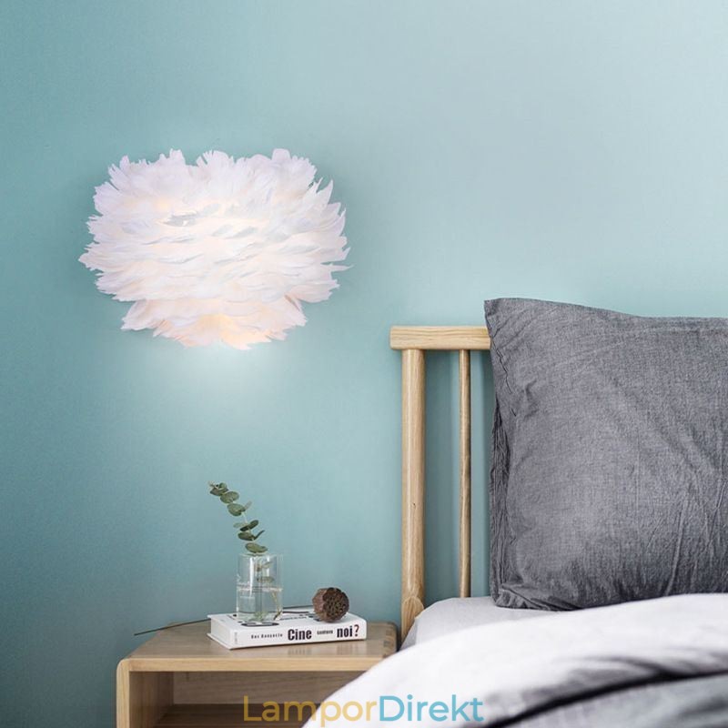 Creative Feather Vägglampa Dekorativ Sconce Light