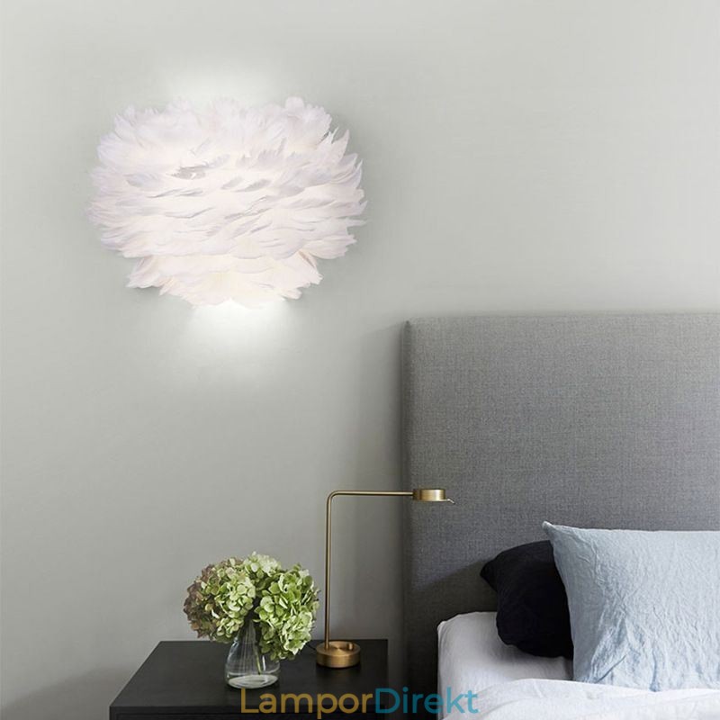 Creative Feather Vägglampa Dekorativ Sconce Light