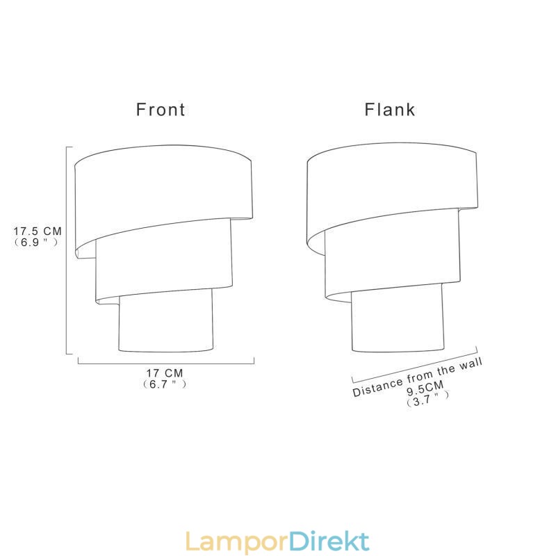 Modern Minimalistisk Vägglampa Spiral Tårta Sconce Ljus Sängbord
