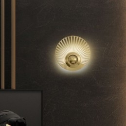 Nordic Mässing Vägglampa Ihålig Rund Form Sconce Light