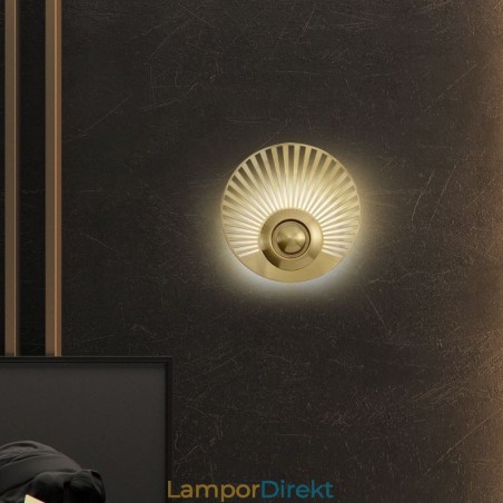 Nordic Mässing Vägglampa Ihålig Rund Form Sconce Light