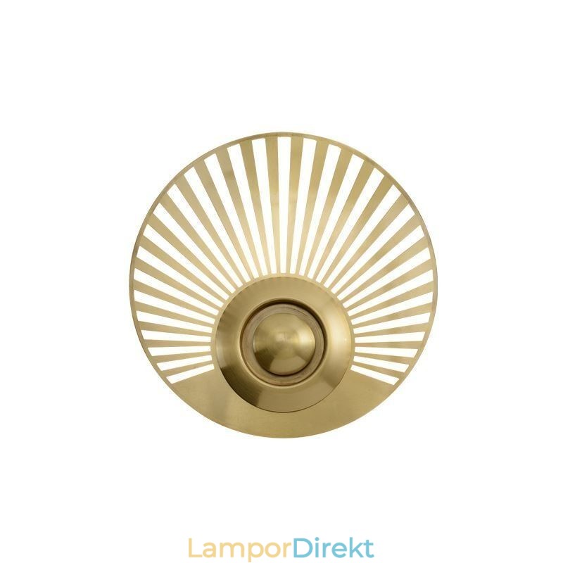 Nordic Mässing Vägglampa Ihålig Rund Form Sconce Light