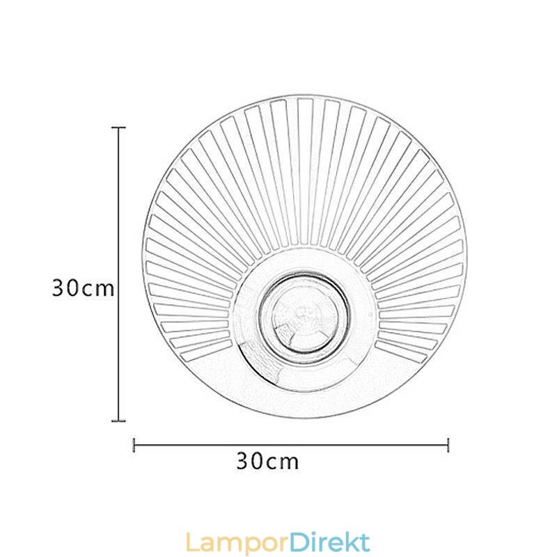 Nordic Mässing Vägglampa Ihålig Rund Form Sconce Light