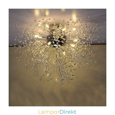 Modern Firework Globe Acrchrome Metal Flush Mount Gdns Modern Firework Globe Acrchrome Metal Flush Mount Gdns