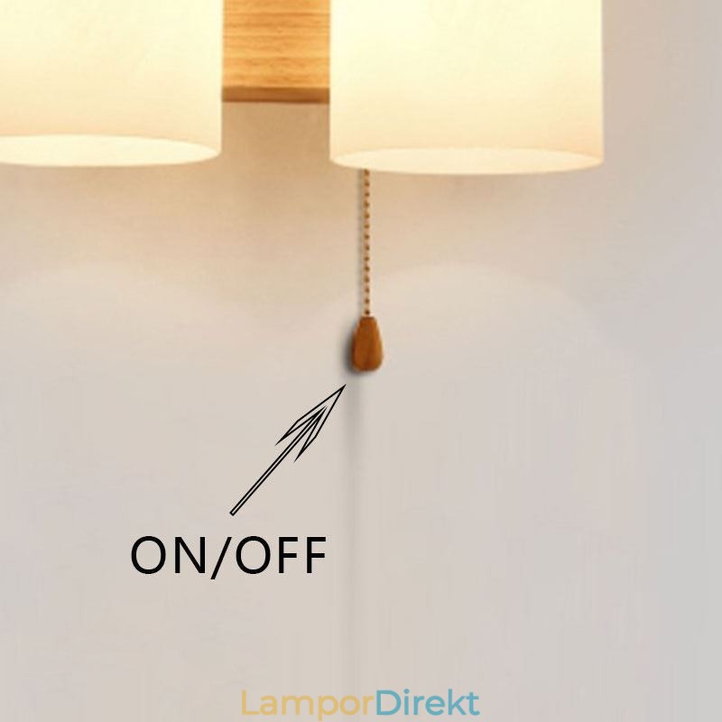 Nordic Wood Vägglampa Glas Lampskärm Sconce Light