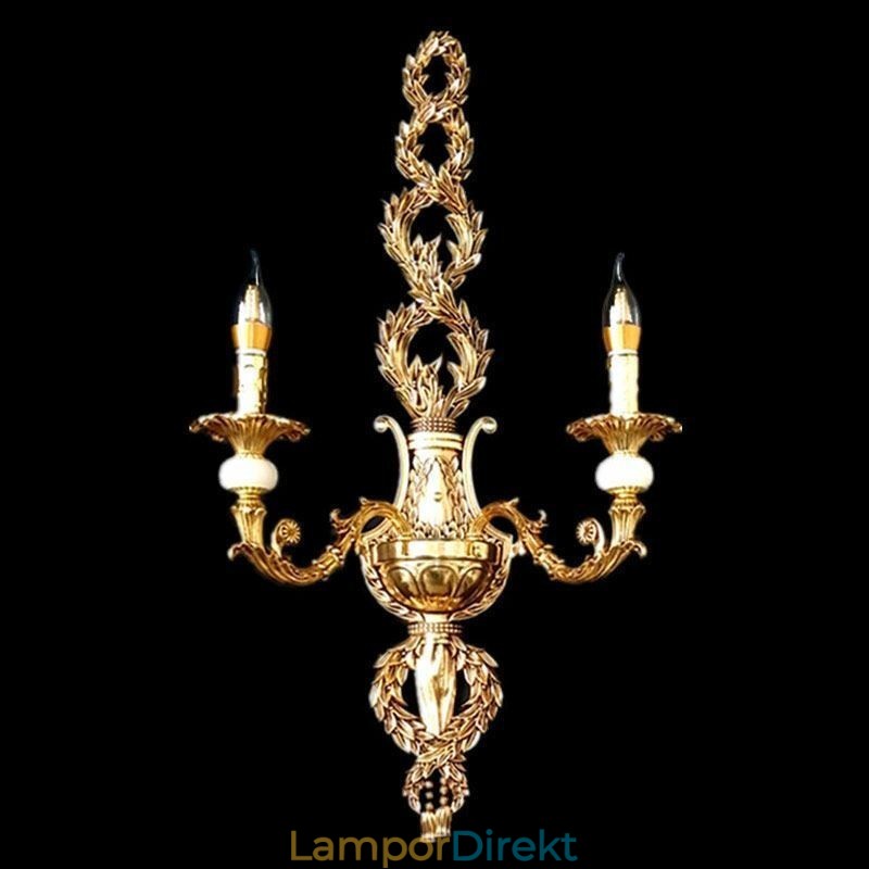 Europeisk Vägglampa Lyxig Kronblad Vägglampa Jade Dekorationslampa Sängbelysning