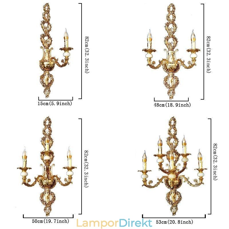 Europeisk Vägglampa Lyxig Kronblad Vägglampa Jade Dekorationslampa Sängbelysning