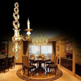 Europeisk Vägglampa Lyxig Kronblad Vägglampa Jade Dekorationslampa Sängbelysning