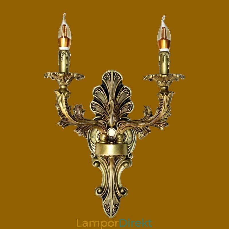Europeisk Retro Vägglampa Kreativ Dubbel Hembelysning Vägglampa Sängbelysning