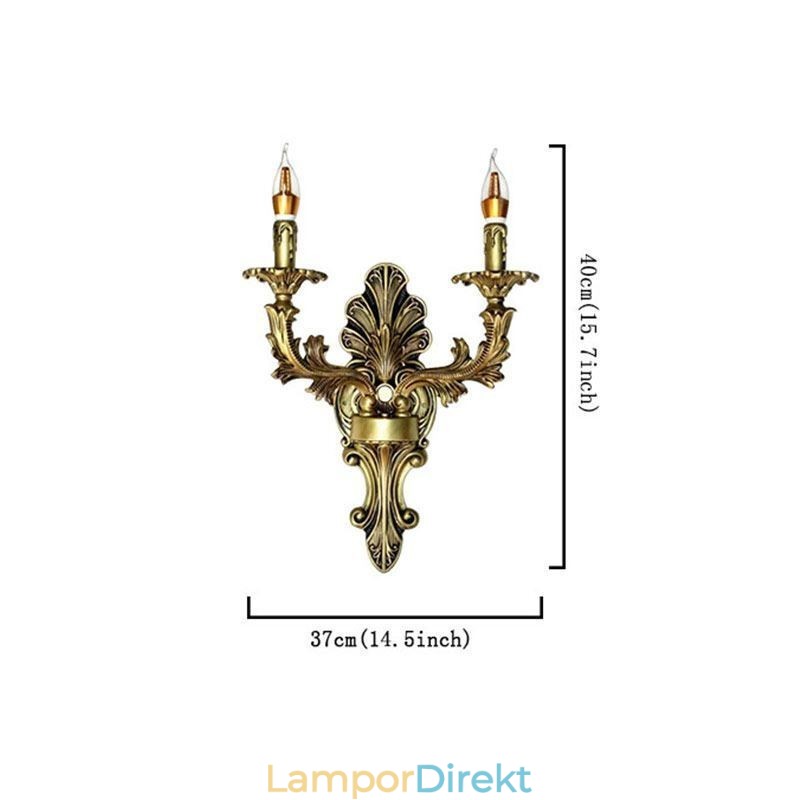Europeisk Retro Vägglampa Kreativ Dubbel Hembelysning Vägglampa Sängbelysning
