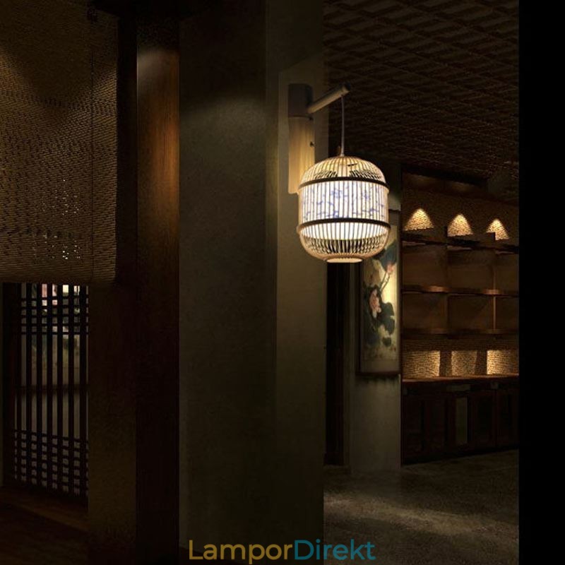 Cage Design Vägglampa Creative Bamboo Hängande Vägglampa Sänglampa Dekorativt Ljus