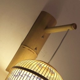 Cage Design Vägglampa Creative Bamboo Hängande Vägglampa Sänglampa Dekorativt Ljus