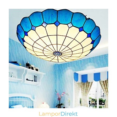 European Rural Creative Arts Målat Glas Absorbera Dome Lamp Light European Rural Creative Arts Målat Glas Absorbera Dome Lamp Light