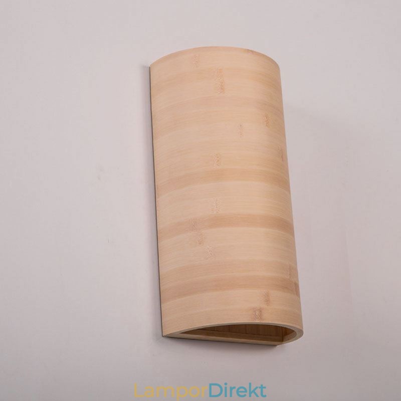 Japansk Bambu Vägglampa Enkel Halvcirkel Vägglampa Sängbelysning