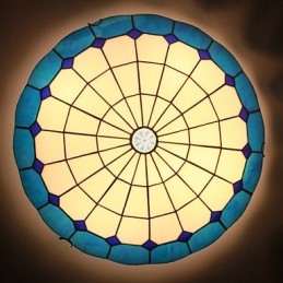 European Rural Creative Arts Målat Glas Absorbera Dome Lamp Light