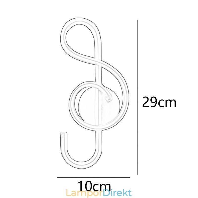 Vägglampa Minimalistisk Akryl Note Vägglampa
