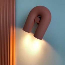 Vägglampa U-Form Minimalistisk Kreativ Vägglampa 90 Roterande Lampskärm