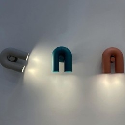 Vägglampa U-Form Minimalistisk Kreativ Vägglampa 90 Roterande Lampskärm