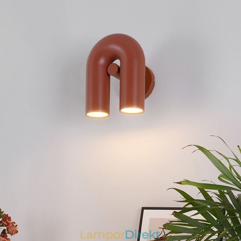 Vägglampa U-Form Minimalistisk Kreativ Vägglampa 90 Roterande Lampskärm