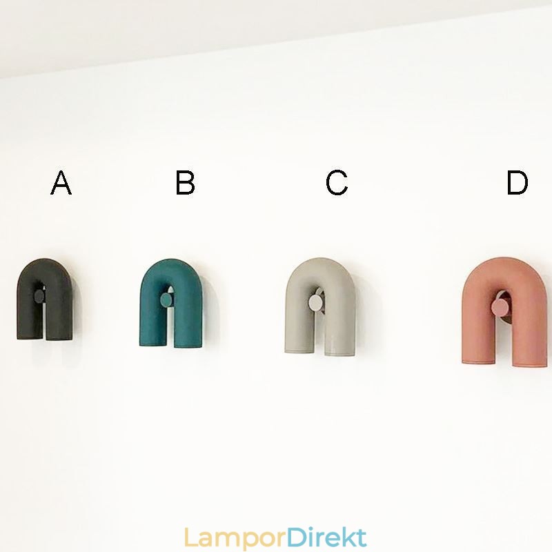 Vägglampa U-Form Minimalistisk Kreativ Vägglampa 90 Roterande Lampskärm