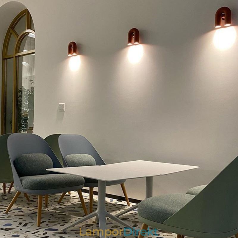 Vägglampa U-Form Minimalistisk Kreativ Vägglampa 90 Roterande Lampskärm