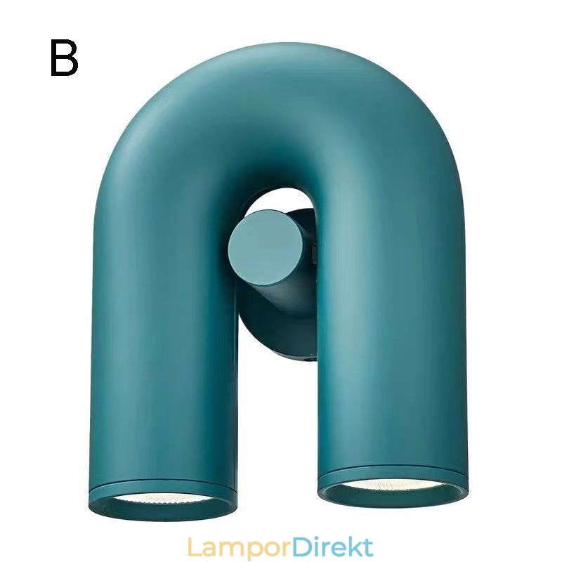 Vägglampa U-Form Minimalistisk Kreativ Vägglampa 90 Roterande Lampskärm