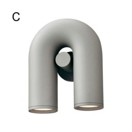 Vägglampa U-Form Minimalistisk Kreativ Vägglampa 90 Roterande Lampskärm