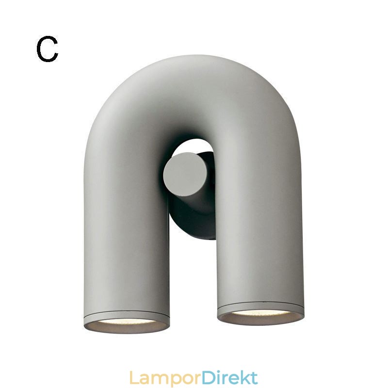 Vägglampa U-Form Minimalistisk Kreativ Vägglampa 90 Roterande Lampskärm