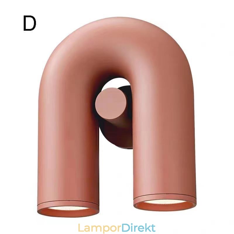 Vägglampa U-Form Minimalistisk Kreativ Vägglampa 90 Roterande Lampskärm