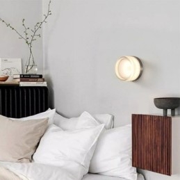 Vägglampa Modern Minimalistisk Akryl Enkelhuvud Runt Smidesjärn Liten Vägglampa