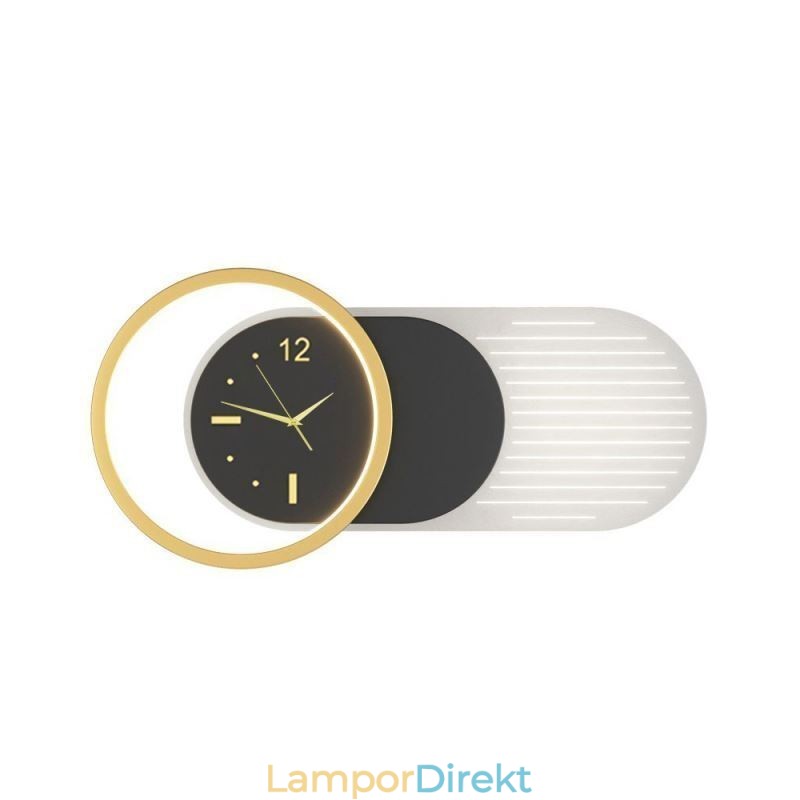 Vägglampa Modern Minimalistisk Akryl Smidesjärn Klocka Vägglampa