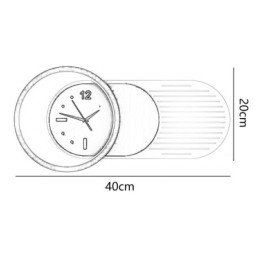 Vägglampa Modern Minimalistisk Akryl Smidesjärn Klocka Vägglampa