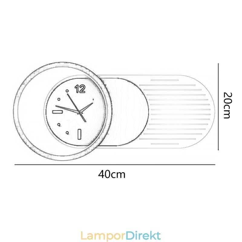 Vägglampa Modern Minimalistisk Akryl Smidesjärn Klocka Vägglampa