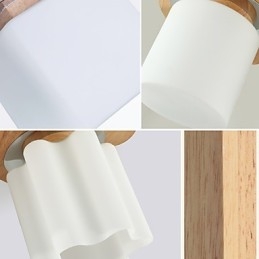 Flush Mount Mini Style Modern Contemporary Wood