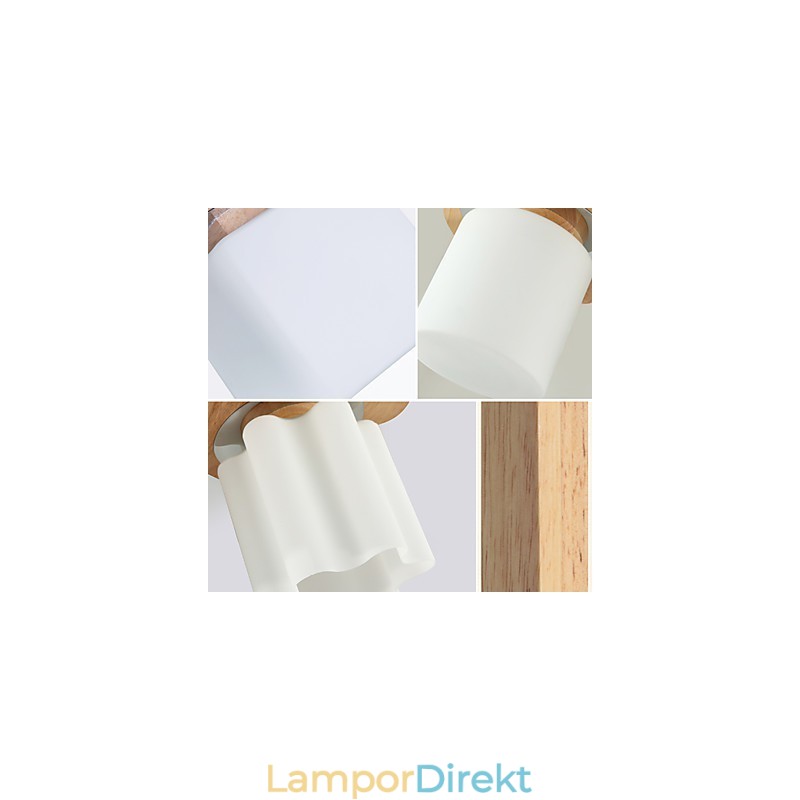 Flush Mount Mini Style Modern Contemporary Wood