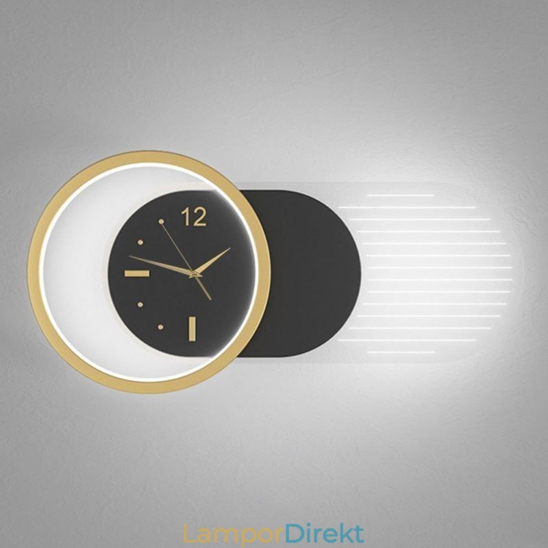 Vägglampa Modern Minimalistisk Akryl Smidesjärn Klocka Vägglampa