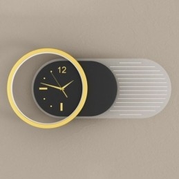 Vägglampa Modern Minimalistisk Akryl Smidesjärn Klocka Vägglampa