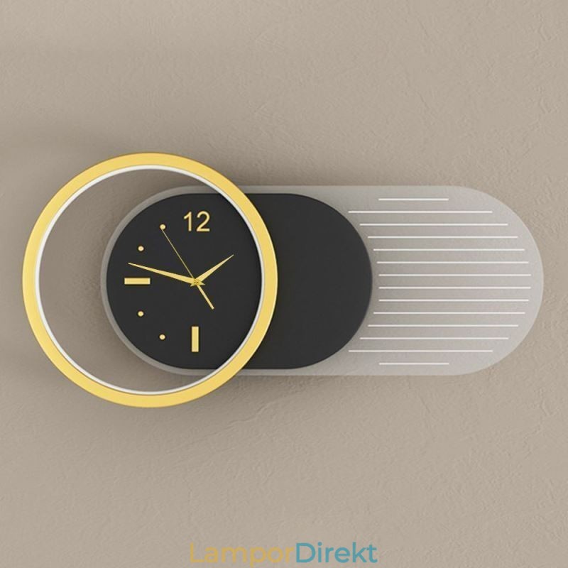 Vägglampa Modern Minimalistisk Akryl Smidesjärn Klocka Vägglampa