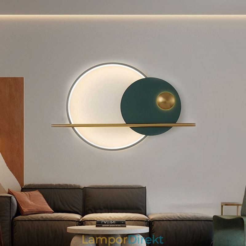 Vägglampa Rund Trädgård Smidesjärn Vägglampa