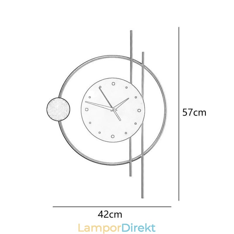 Klocka Vägglampa Modern Minimalistisk Smidesjärn Vägglampa Och