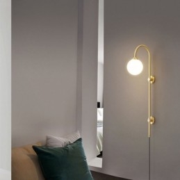 Modern Vägglampa I Borstat Guld Vägglampa