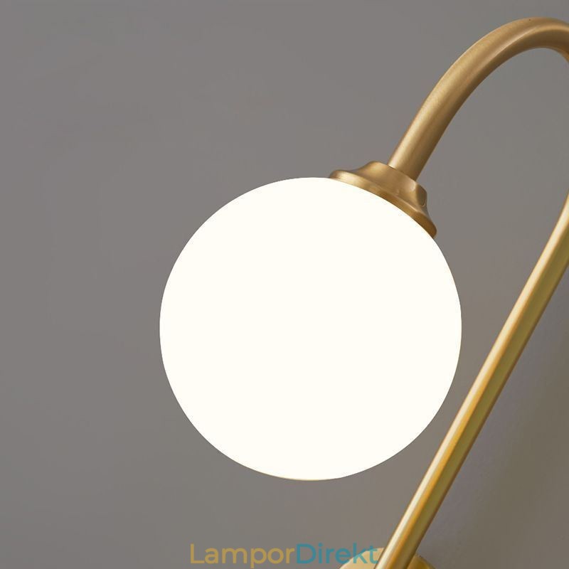 Modern Vägglampa I Borstat Guld Vägglampa