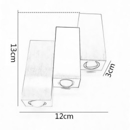 Modern Vägglampa Upp Och Ner Vägglampa I Aluminium