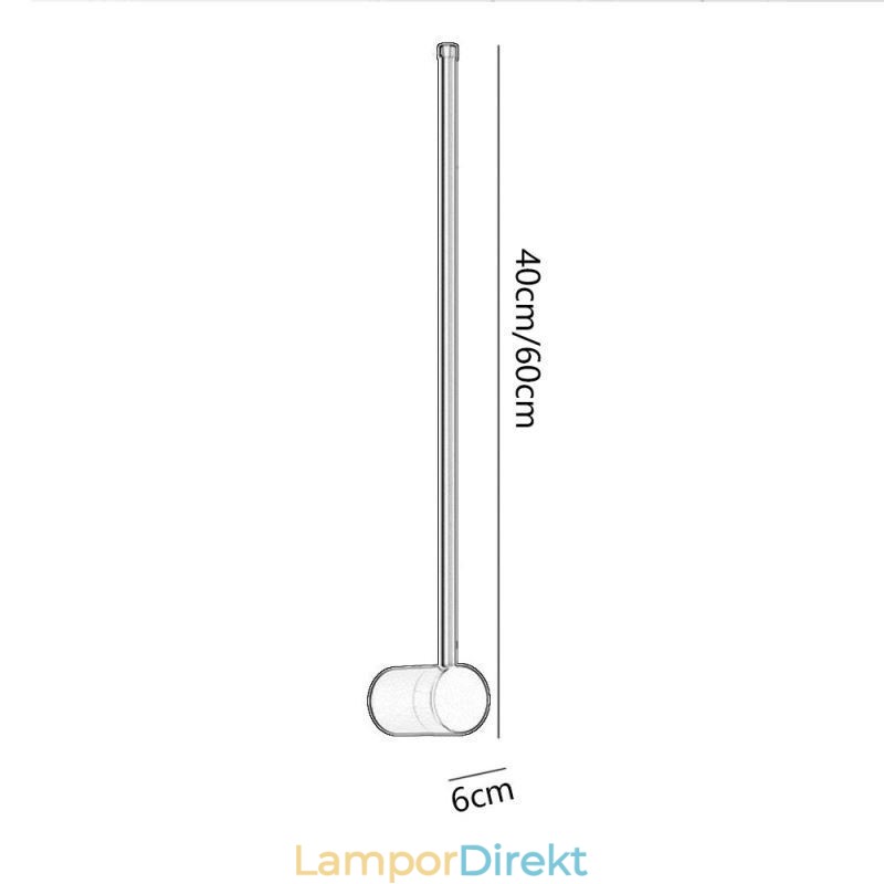 Modern Lång Vägglampa Sängbordslampa