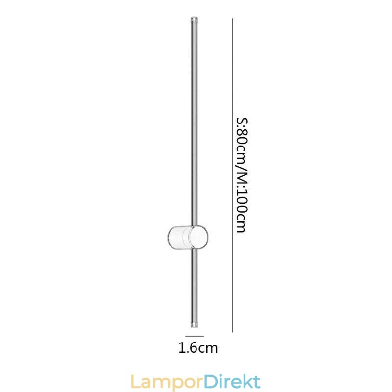 Modern Lång Vägglampa Sängdekor Lampgång