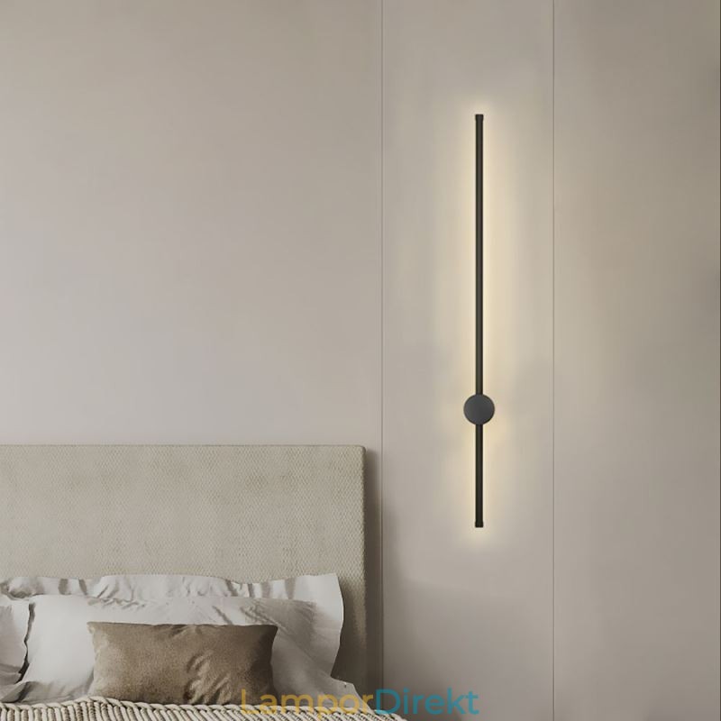 Modern Lång Vägglampa Sängdekor Lampgång
