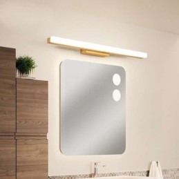 Spegelljus Vägglampa I Massivt Trä Modern Sconce Vägglampa