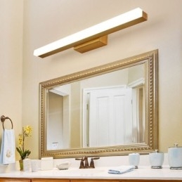 Spegelljus Vägglampa I Massivt Trä Modern Sconce Vägglampa