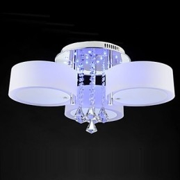 Fjärrkontroll Flush Mount Crystal Modern Contemporary